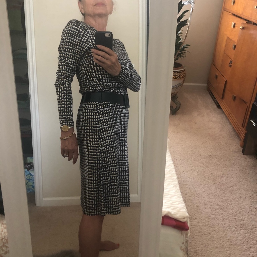 Tory Burch navy & white cocktail dress